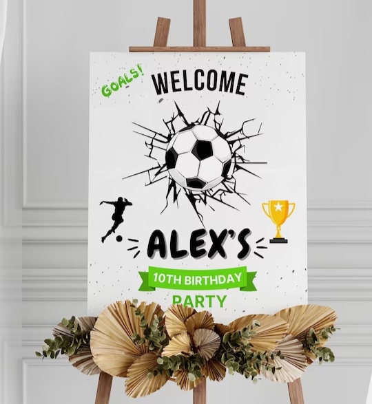 Soccer Birthday Welcome Board