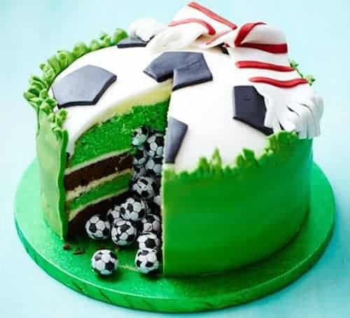 Surprise Piñata Futbol Cake