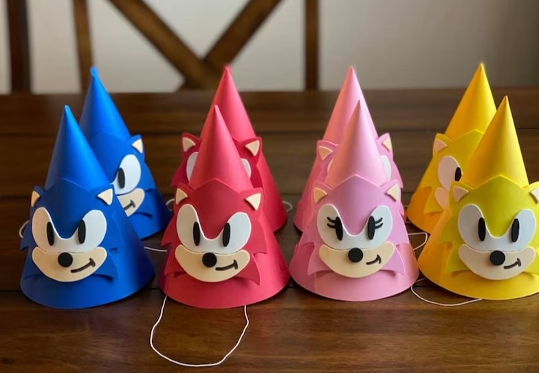 Sonic Inspired Party Hats