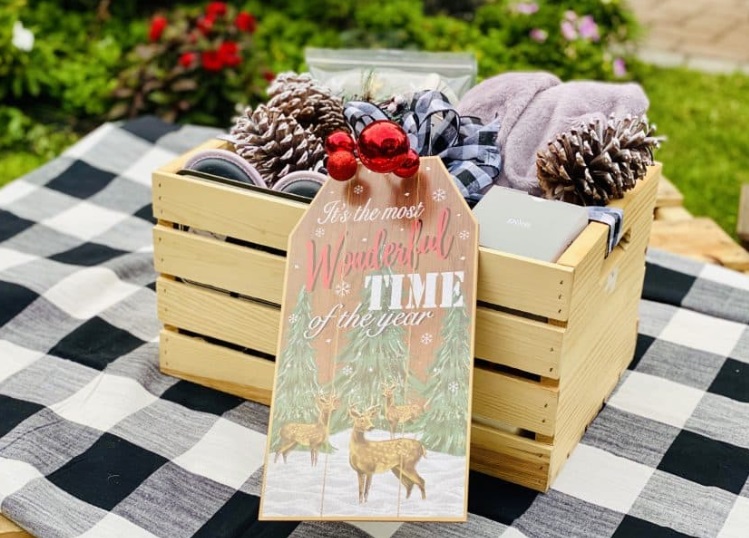 Cozy Christmas Gift Crate