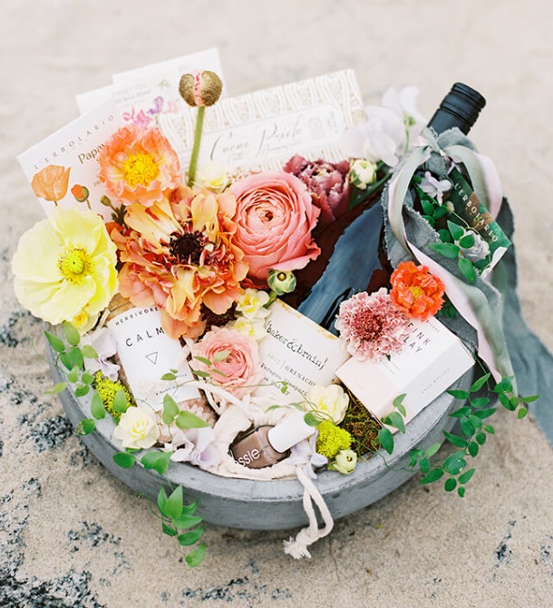 Girlish Floral Gift Basket