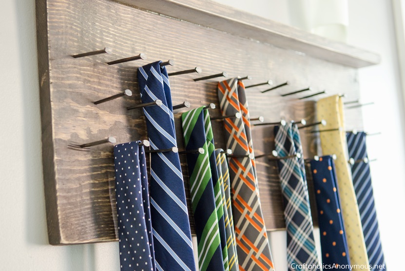 DIY Tie Rack