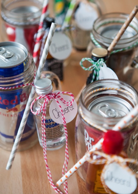 DIY Mason Jar Cocktail Gifts