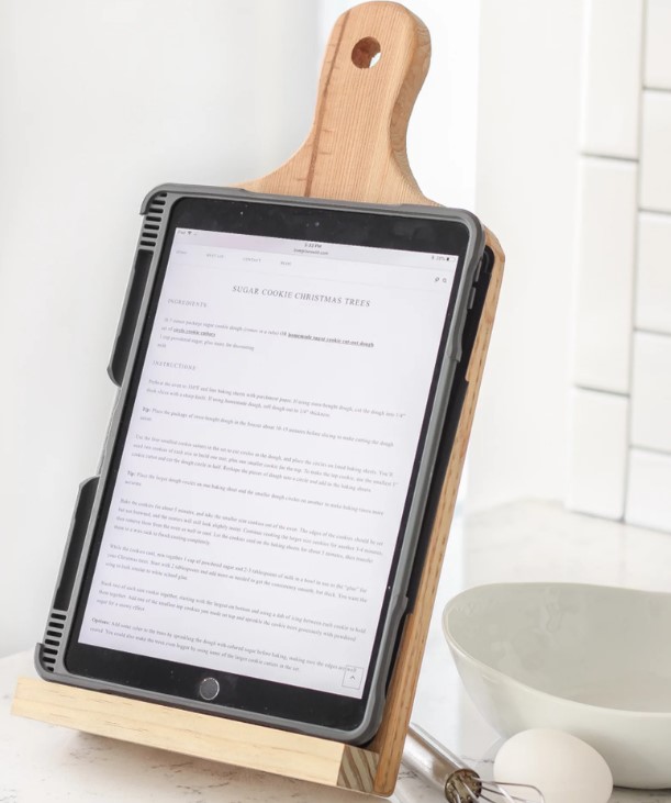 DIY Cutting Board Tablet Holder