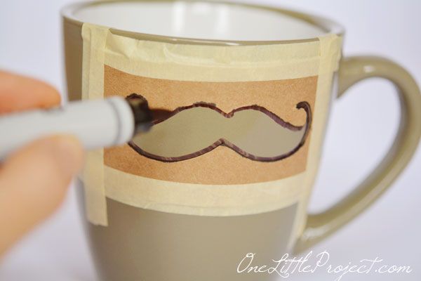 Christmas Mustache Mug