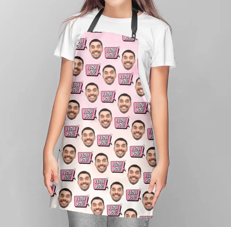 Custom Face And Background Apron