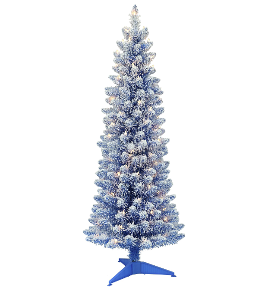 Blue and White Christmas Tree