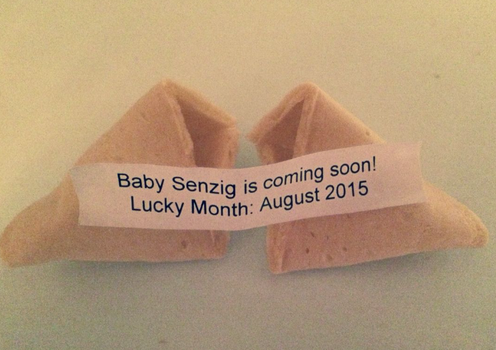 Fortune Cookies Baby Announcement 