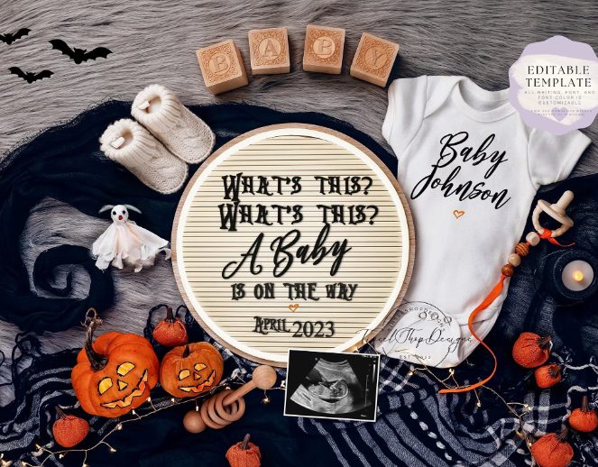 Pregnancy Announcement on Halloween 
