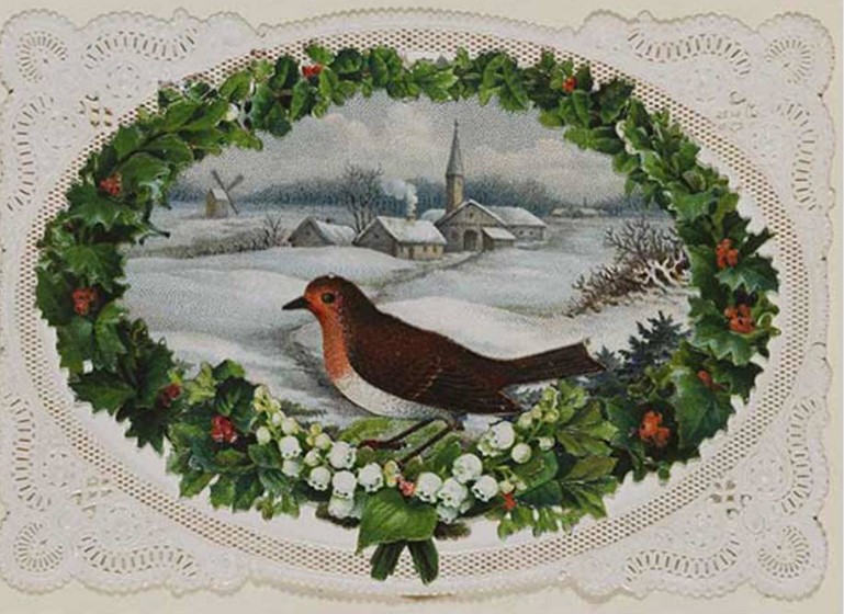 The robin quickly became a sign of Christmas
