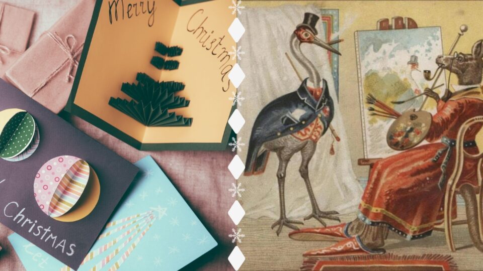 Modern Christmas cards differ greatly from Victorian ones