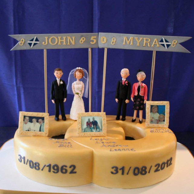 50th anniversary cake ideas