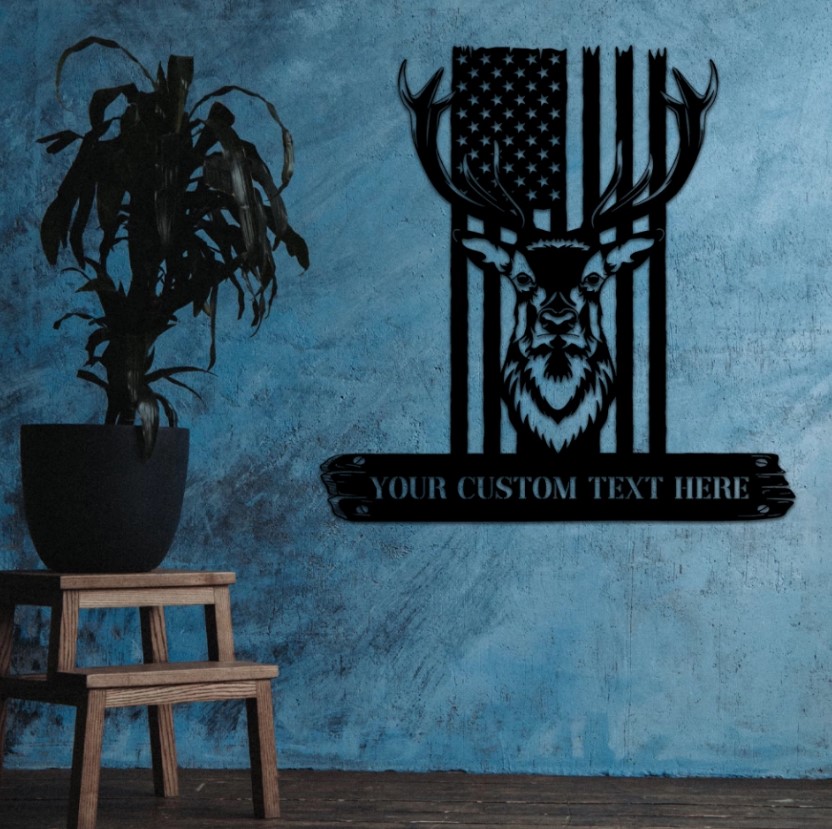 Personalized Text Cut Metal Sign