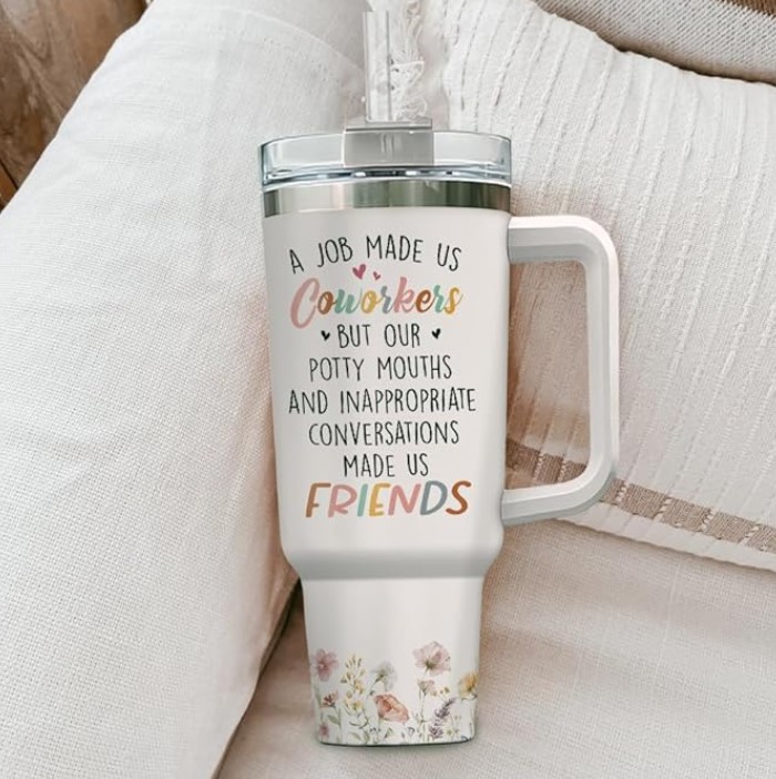 Thank You For Being My Emotional Support - Coworker Personalized Custom  Glass Cup, Iced Coffee Cup - Gift For Coworkers, Work Friends, Colleagues