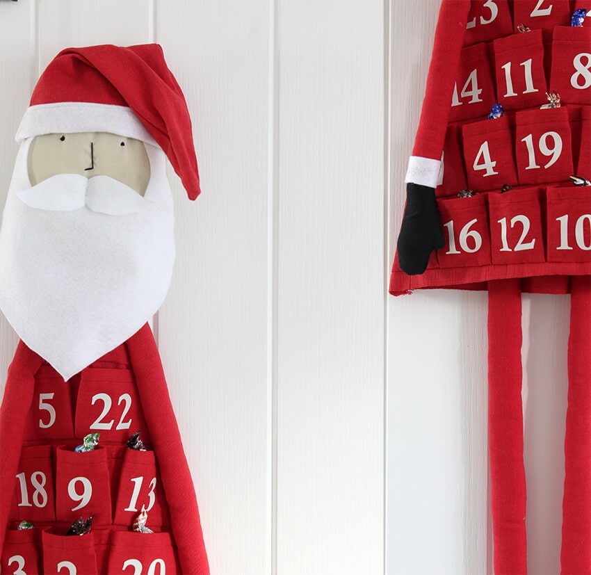 christmas crafts kids - santa advent calendar