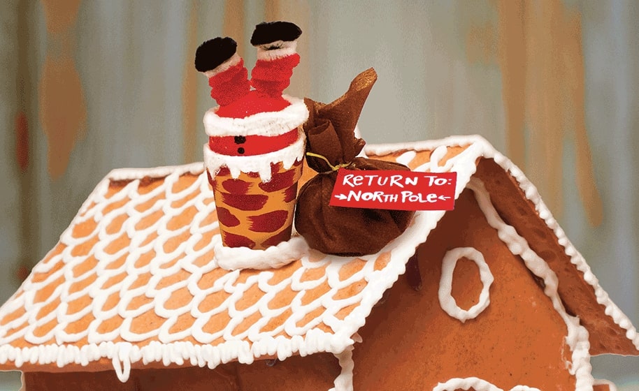 christmas crafts kids - santa in a chimney