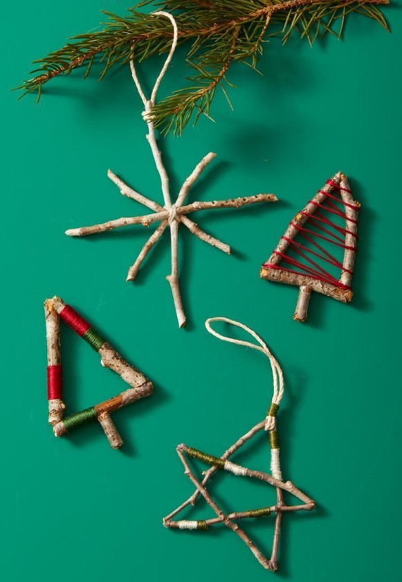 christmas crafts kids - twig ornaments