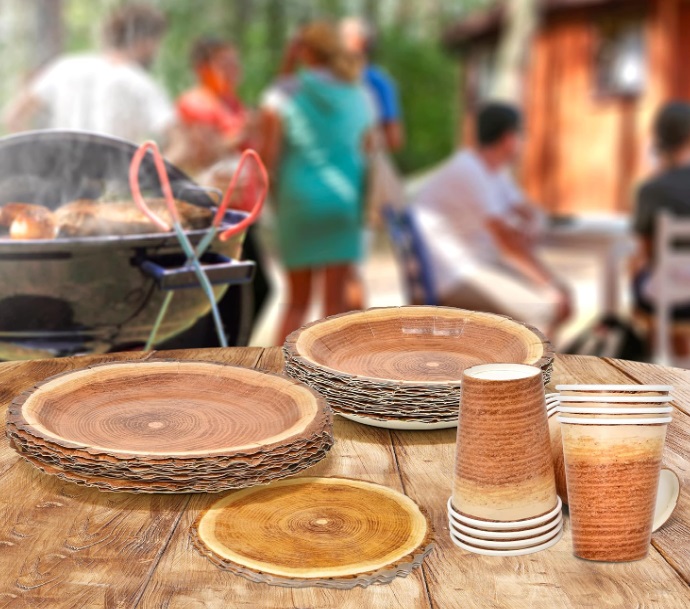 Rustic Wood Slice Tableware