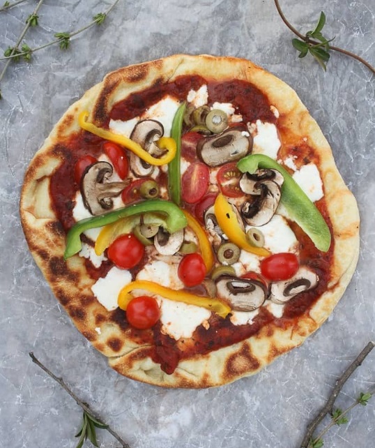 Campfire Pizza with Veggies