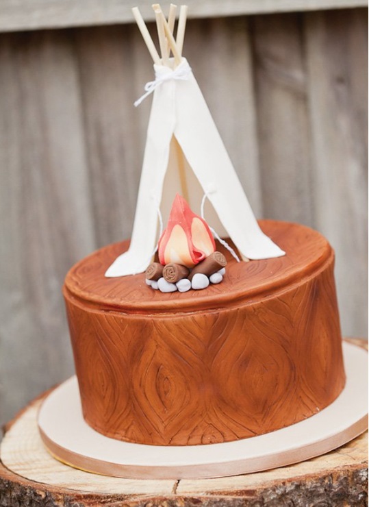  Teepee Campfire Cake