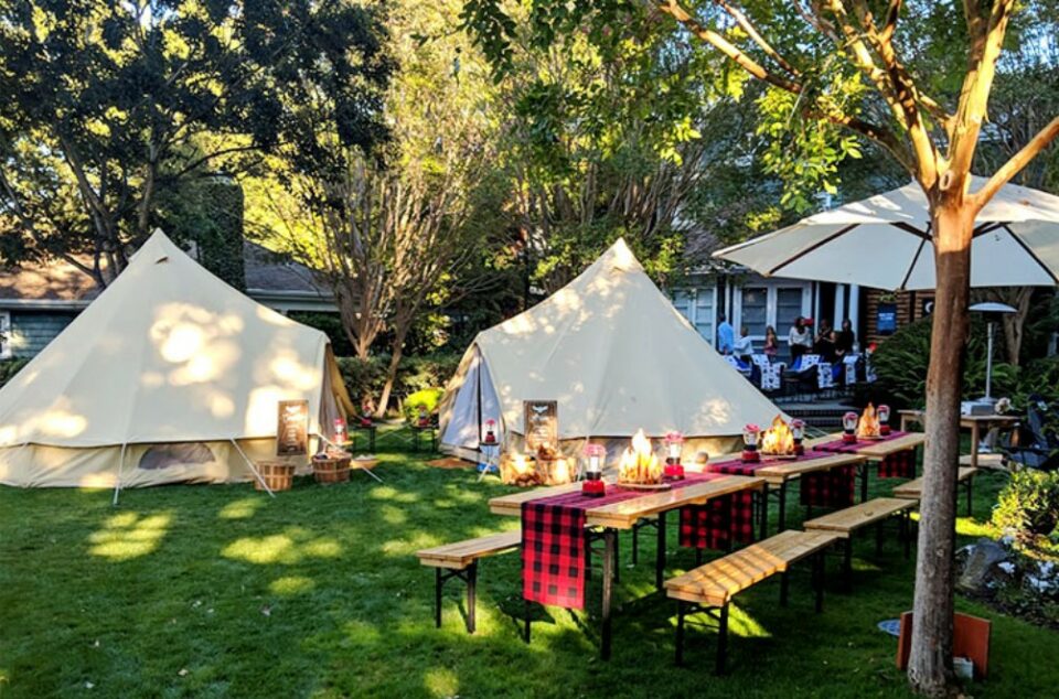 birthday party ideas for 13 year olds - Backyard camping party