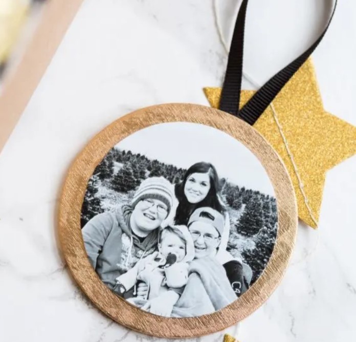 Gilded Photo Ornaments