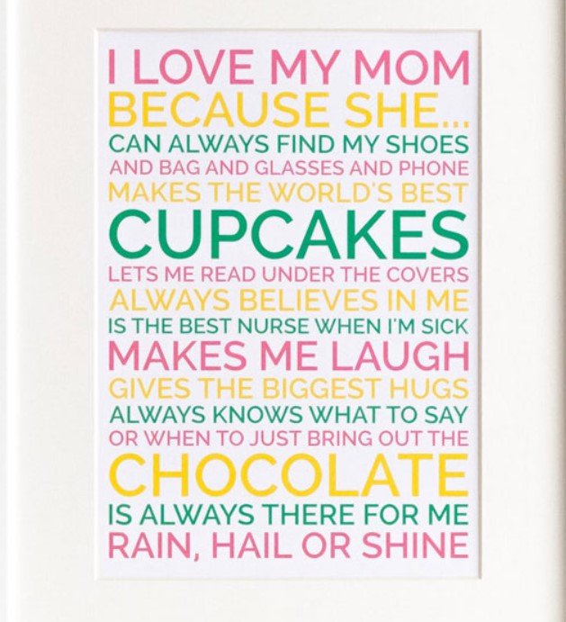 Personalized Poster For Mom