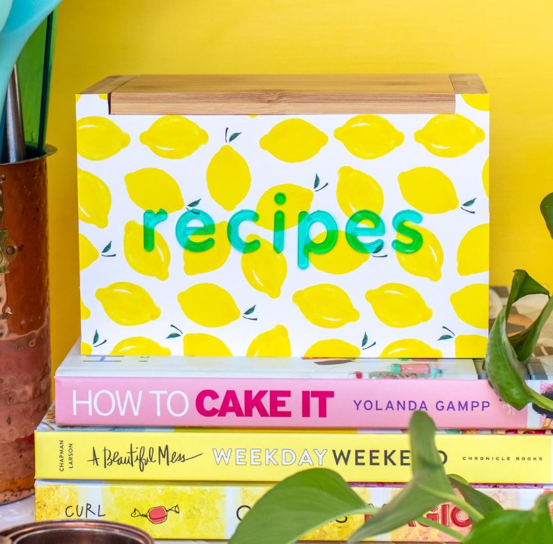 Wallpapered Recipe Box