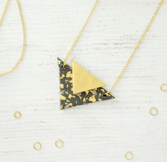 Clay Triangle Necklace