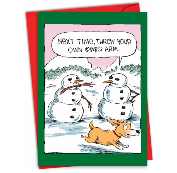 Funny Snowman Christmas Card