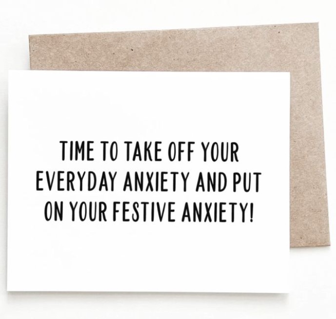 Anxiety Christmas Card