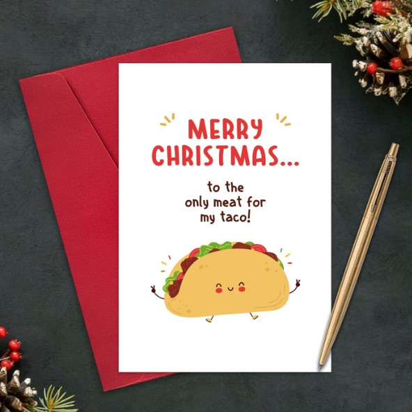Cute Taco Christmas Card