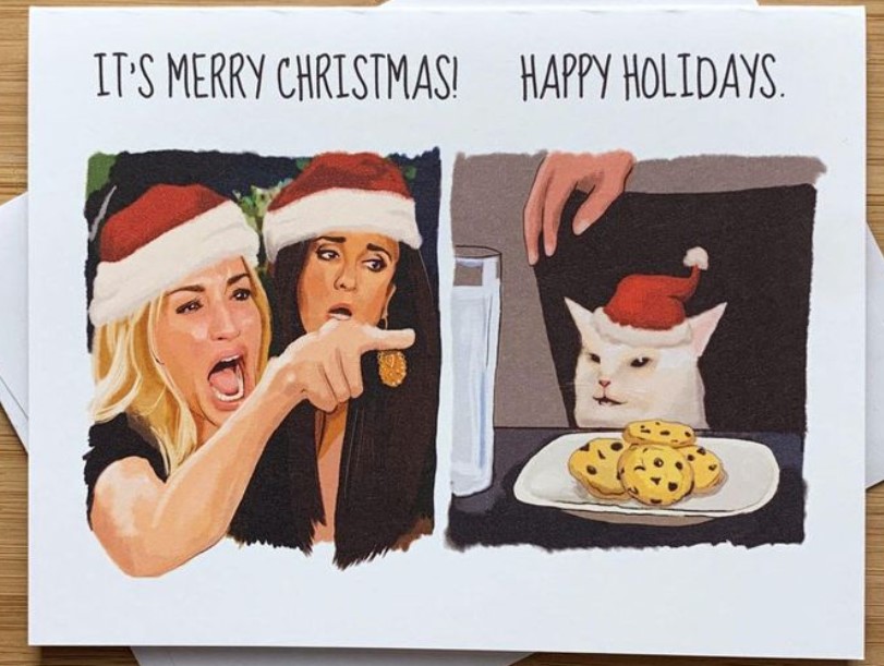 Cat Meme Christmas Card