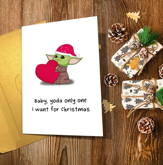 Yoda Pun Xmas Card