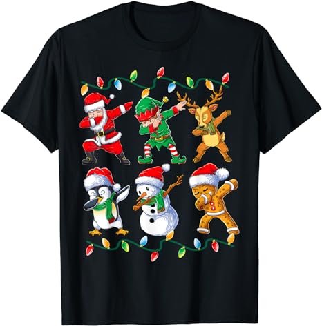 Dabbing Santa Friends Christmas T-Shirt