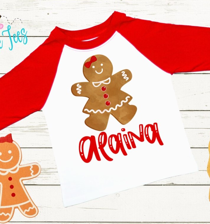 Gingerbread Girl Name Shirt