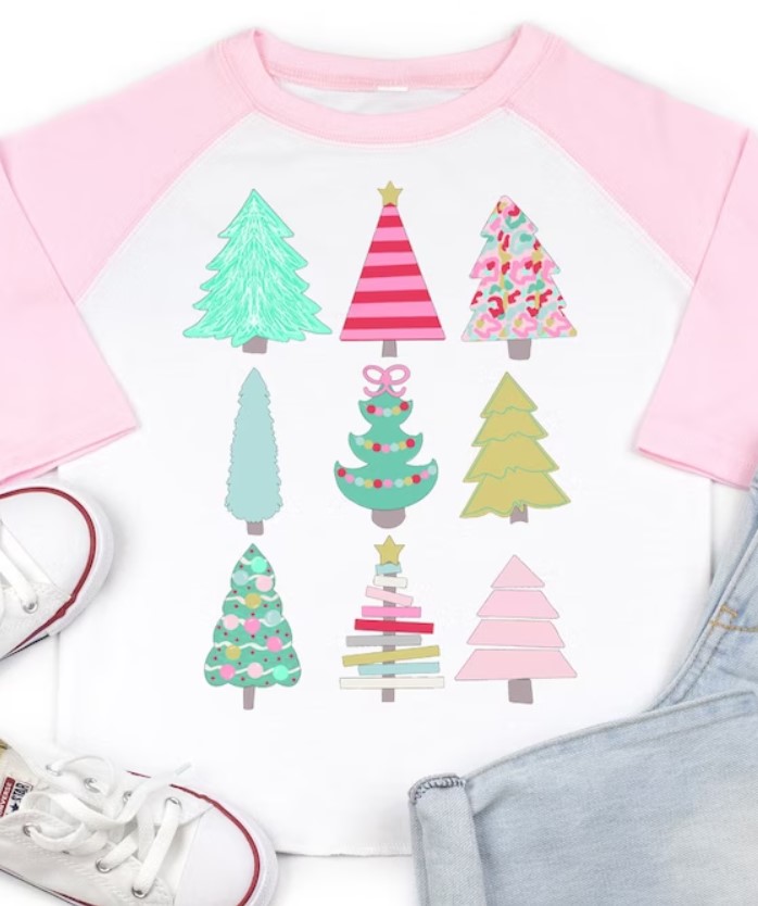 Girl Pink Tree Shirt