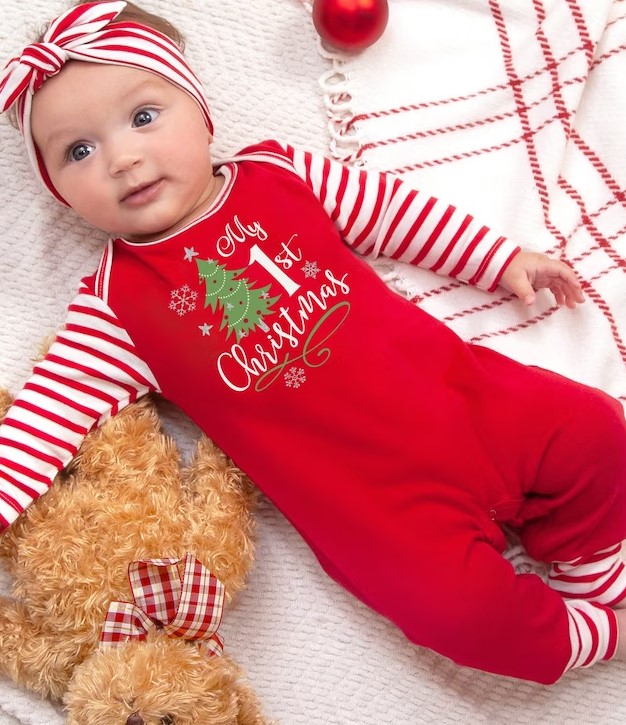 My First Christmas Baby Romper