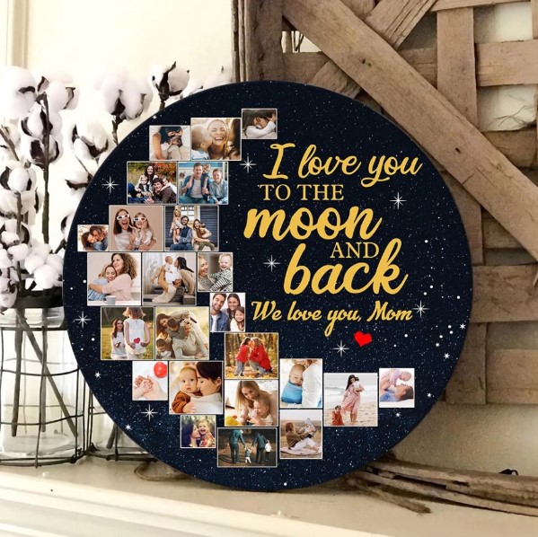 Love You to The Moon and Back Wood Sign For Parents 1