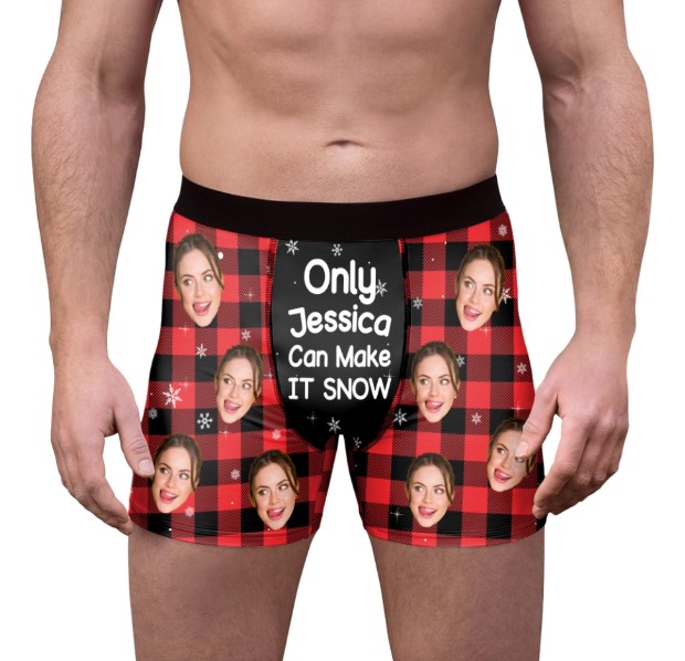 Naughty or Nice Christmas - Naughty Mens Cotton Trunk Underwear