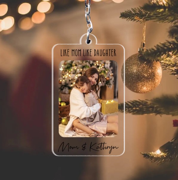 Cute Mother Daughter Hugging Christmas Gifts Next Christmas Tree