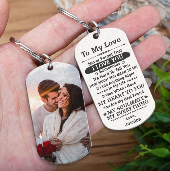 Personalized To My Love Keychain