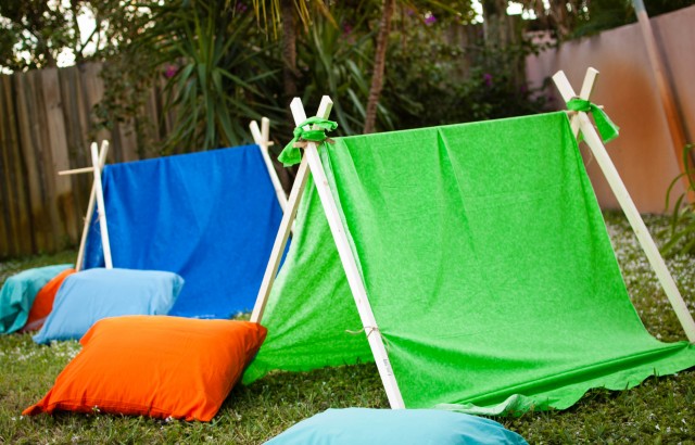 DIY Birthday Camping Tents