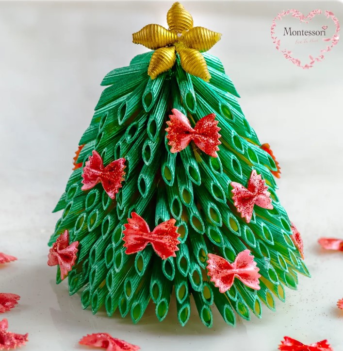 Pasta Christmas Tree Craft