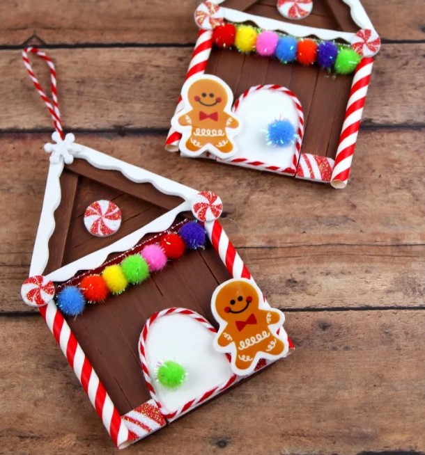 Craft Gingerbread Stick Houses