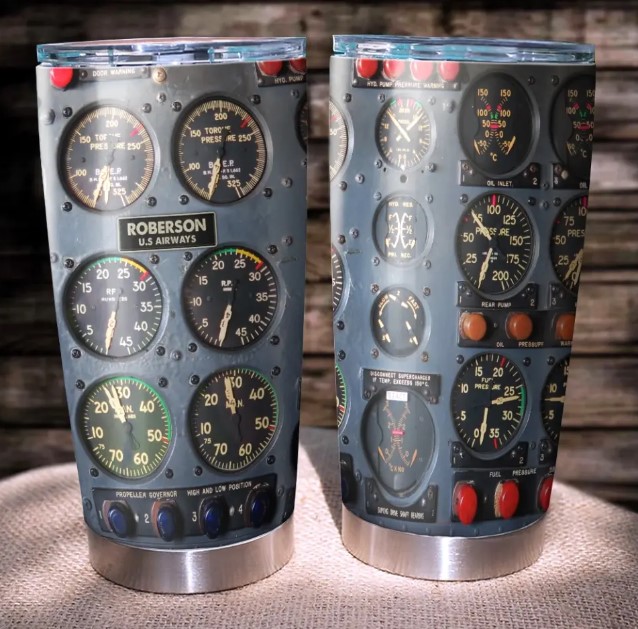 Flight Instruments Panel Tumbler Cup