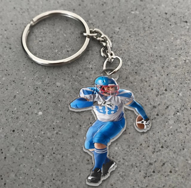 Personalized Football Keychain
