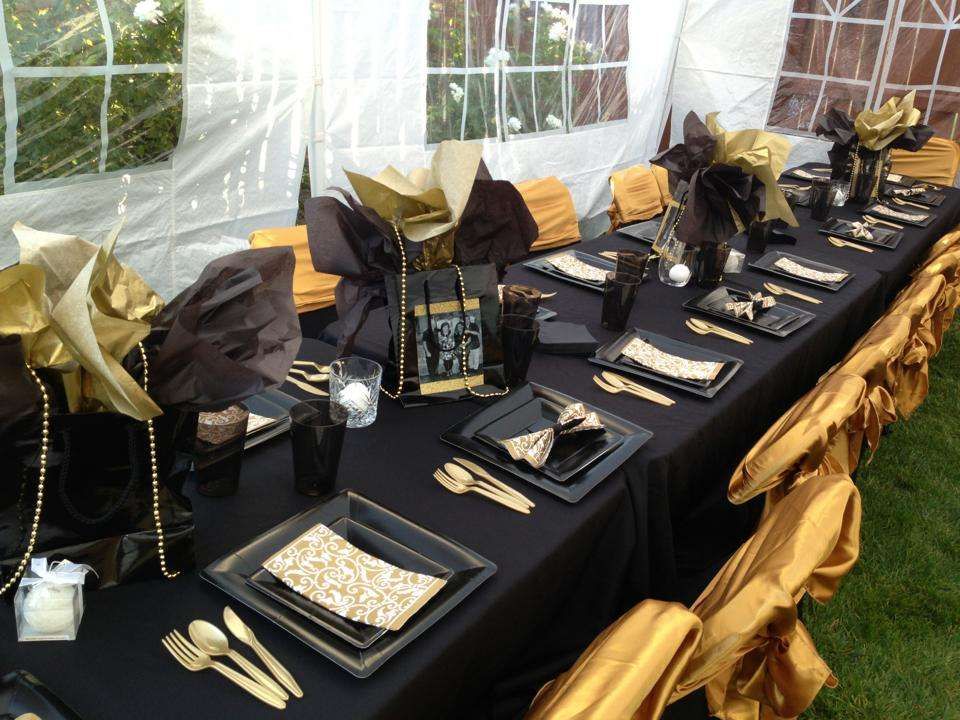 black and gold party