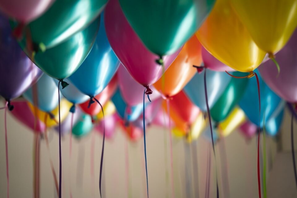 birthday decoration ideas colorful balloons  