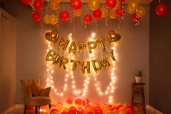 festive lighting birthday decoration ideas